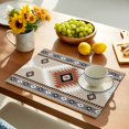 thumbnail image 5 of Placemats Set of 4, Orange Bohemian Place Mats Aztec Boho Tribal Style Tablemats Washable Placemat Table Decoration for Kitchen Table Dinner Party Home Decor Indoor Outdoor 13x19 Inch, 5 of 9