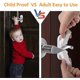 thumbnail image 4 of Door Level Lock [Upgraded], 2 Pack Child Safety Door Lock with 3M Adhesive, REDTRON Anti-LOCKOUT, 4 of 5