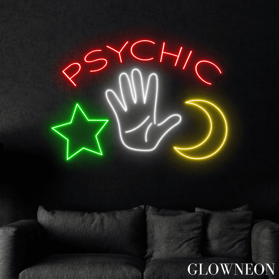 Glowneon Psychic Neon Sign, Tarot Led Sign, Psychic Tarot Shop Decor