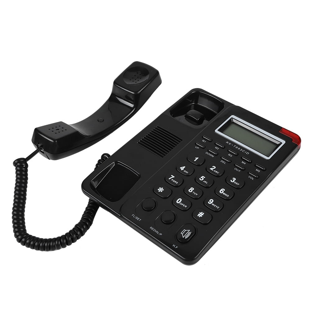 OTVIAP 5group Speed Dial Desktop Corded Telephone LCD Display Corded Telephones for Home