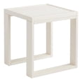 thumbnail image 1 of Linon Table d'Appoint d'Extérieur en Bois d'Acacia avec Dessus à Lattes, Blanc, 1 of 7