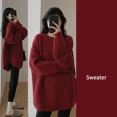 thumbnail image 2 of Suéter de punto Popular de alta gama para mujer Otoño Invierno versátil suave glutinoso Base de punto estilo occidental Casual Top suelto, 2 of 5