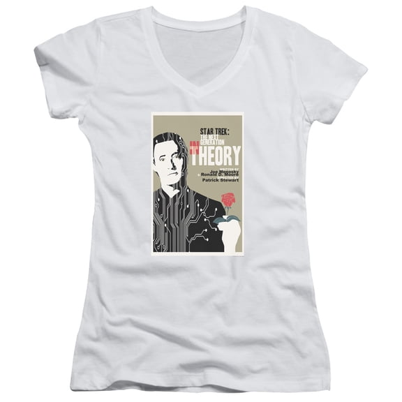 Star Trek Tng Season 4 Episode 25 Junior Women's V-Neck T-Shirt White