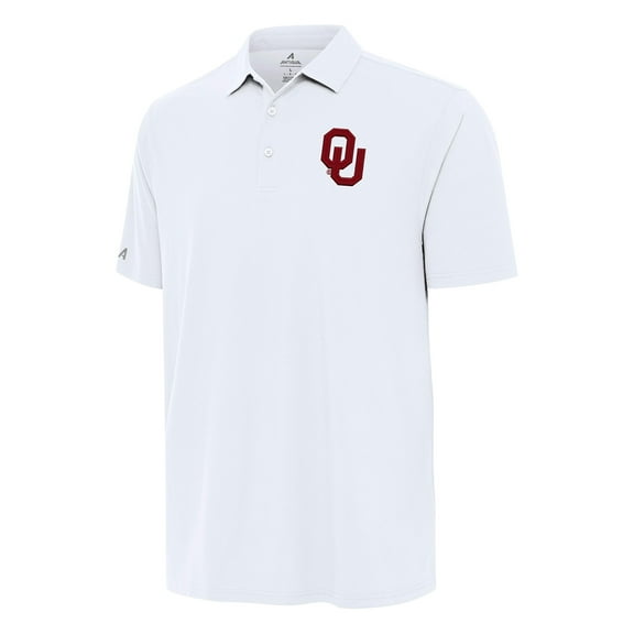 Men's Antigua White Oklahoma Sooners Era Polo