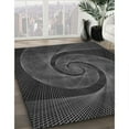 thumbnail image 2 of Ahgly Company Indoor Round Patterned Midnight Gray Area Rugs, 5' Round, 2 of 6