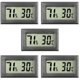 thumbnail image 1 of Paquete de 5 mini termómetros digitales para temperatura, humedad e higrómetros digitales para interiores, color negro., 1 of 5