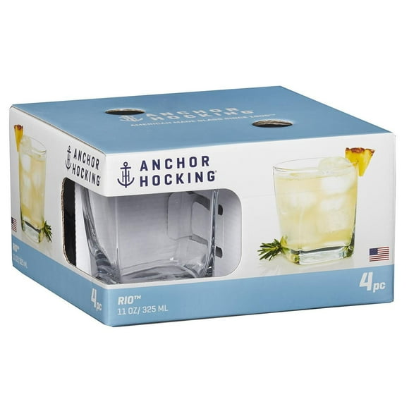 Ensemble de 4 verres à boire de 11 oz Rio d’Anchor Hocking Ensemble de 4 verres à boire de 11 oz Rio