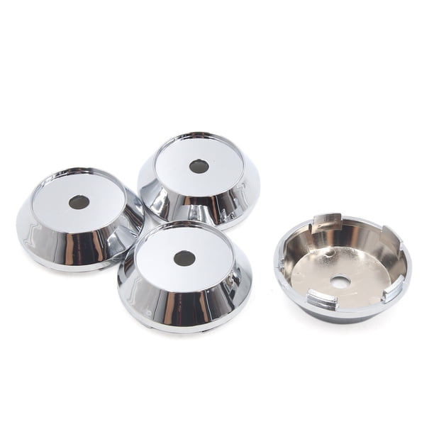 4uds Tono de Plata Tapa Eje Central del Cubo Llanta Ruedas del Vehículo Coche 65mm 5 Clips Orejetas