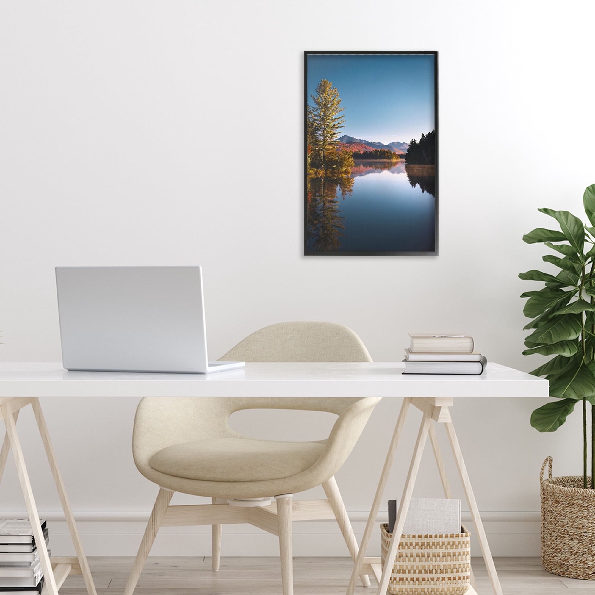Stupell Industries Autumn Morning Wilderness Black Framed Giclee Art, design by Jonathan Zaharek