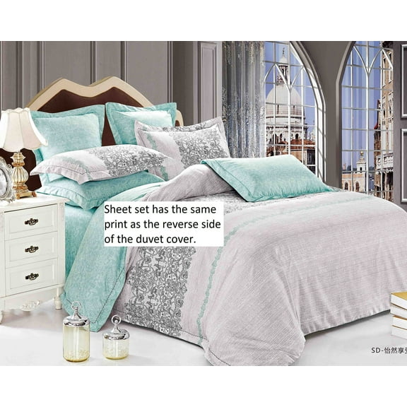 Swanson Beddings Tranquil Microfiber Sheet Set : Fitted Sheet, Flat Sheet and Two Matching Pillowcases (King)