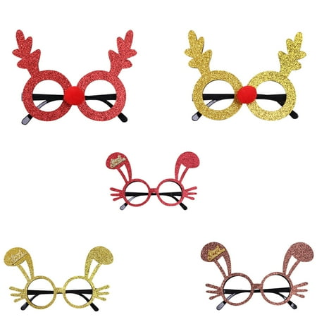 

Zeceouar Deals Christmas Glasses Frame Stereo Glasses Adult And Children Decoration