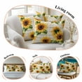 thumbnail image 5 of Throw Pillow Covers 18x18 Inch Set of 2 Yellow Sunflower Decorative Pillow Covers Vintage Flowers Cushion Cover Pillowcase for Sofa Couch Bed Home Decor, 5 of 9