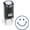 Blue Ink, variant on Round Teacher Stamp - Smiley FACE 1 - RED Ink