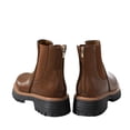 thumbnail image 4 of Willtoo Women’s Platform Chelsea Boots, Elastic Side Stretch Faux Leather Ankle Booties with Back Zipper, Chunky Lug Sole Waterproof Short Boots, Fashion Casual Fall Winter Footwear, 4 of 5