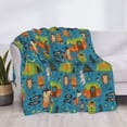 thumbnail image 3 of Naloa Animals In Camping Flannel Blankets - Thick and Warm Blanket for Winter, Soft Fuzzy Plush King Blanket for All Seasons40"x30", 3 of 6