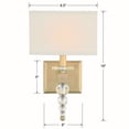 thumbnail image 5 of CLO-8892-AG Crystorama Lighting Clover - One Light Wall Sconce-Aged Brass Finish, 5 of 11