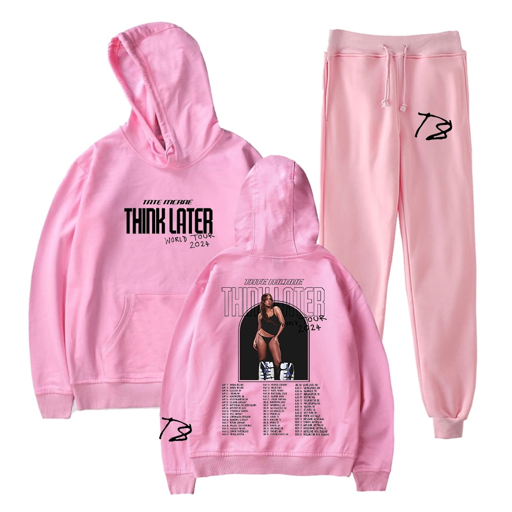 Tate McRae Think Later World Tour 2024 Merch Hoodie Jogger Pants