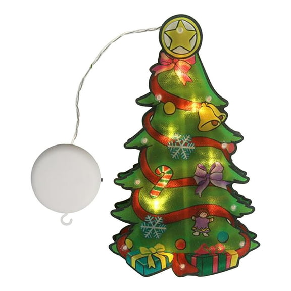 Vikakiooze 2023 LED Sucker Window Hanging Lamp Christmas Decoration Shop Atmosphere Scene Layout Holiday Decoration Lamp Christmas Decorations