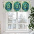 thumbnail image 5 of Blue Green Seagrass Valances for Windows, 42 x 18in, Vintage Art Watercolor Texture Rod Pocket Kitchen Valance Curtain Light Filtering Window Treatments for Living Room Bedroom, 1 Panel, 5 of 7