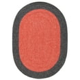 thumbnail image 2 of SAFAVIEH Braided Stephen Bordered Reversible Area Rug, Red/Black, 5' x 7' Oval, 2 of 11