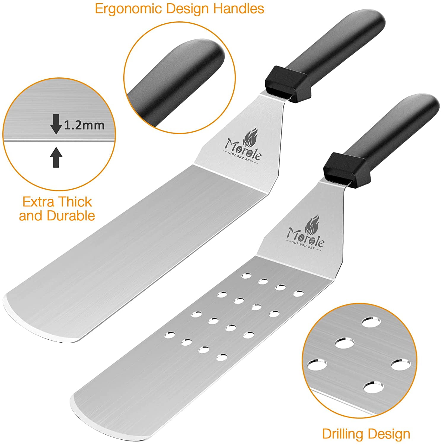 Stanbroil Set of 4 BBQ Grill Accessories Tool Kit - Stainless Steel Griddle  Spatula Scraper Tools and Cast Iron Grill Press for Flat Tops, Griddles,  Grills, Ovens, and Stoves Cooking - Stanbroil Outdoor