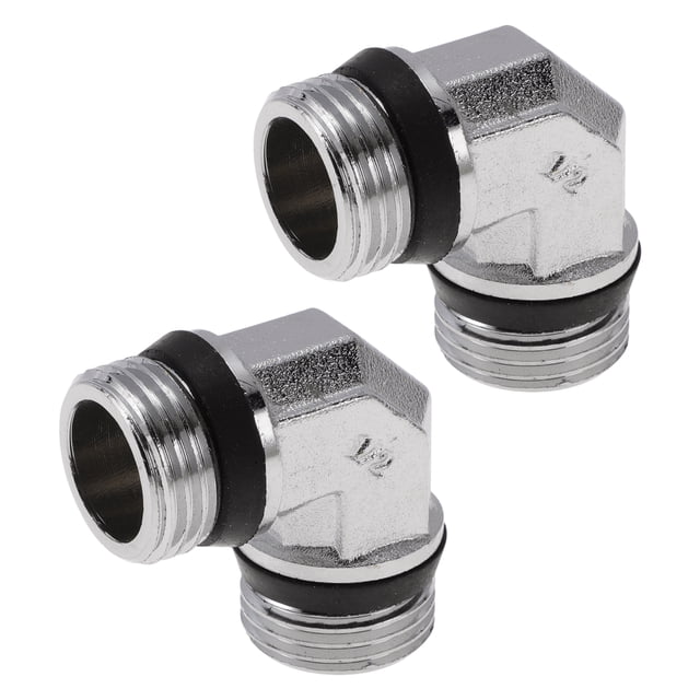 Accesorios de tubería de cobre Unique Bargains 1/2" macho codo de rosca externa (con anillo de goma) 1.52" 2 piezas