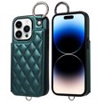 thumbnail image 1 of iPhone 14 PRO Case ,Card Slots Leather Wrist Strap Phone Cover for iPhone 14 PRO, 1 of 5