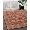thumbnail image 3 of Ahgly Company Machine Washable Indoor Square Abstract Red Area Rugs, 6' Square, 3 of 7