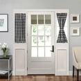 thumbnail image 2 of XmhyTop Black and White Buffalo Check Door Window Curtain with Tieback Rod Pocket Farmhouse Sidelight Curtains for Glass Door Patio Front Door, 1 Panel (Black White,54"x72"), 2 of 4