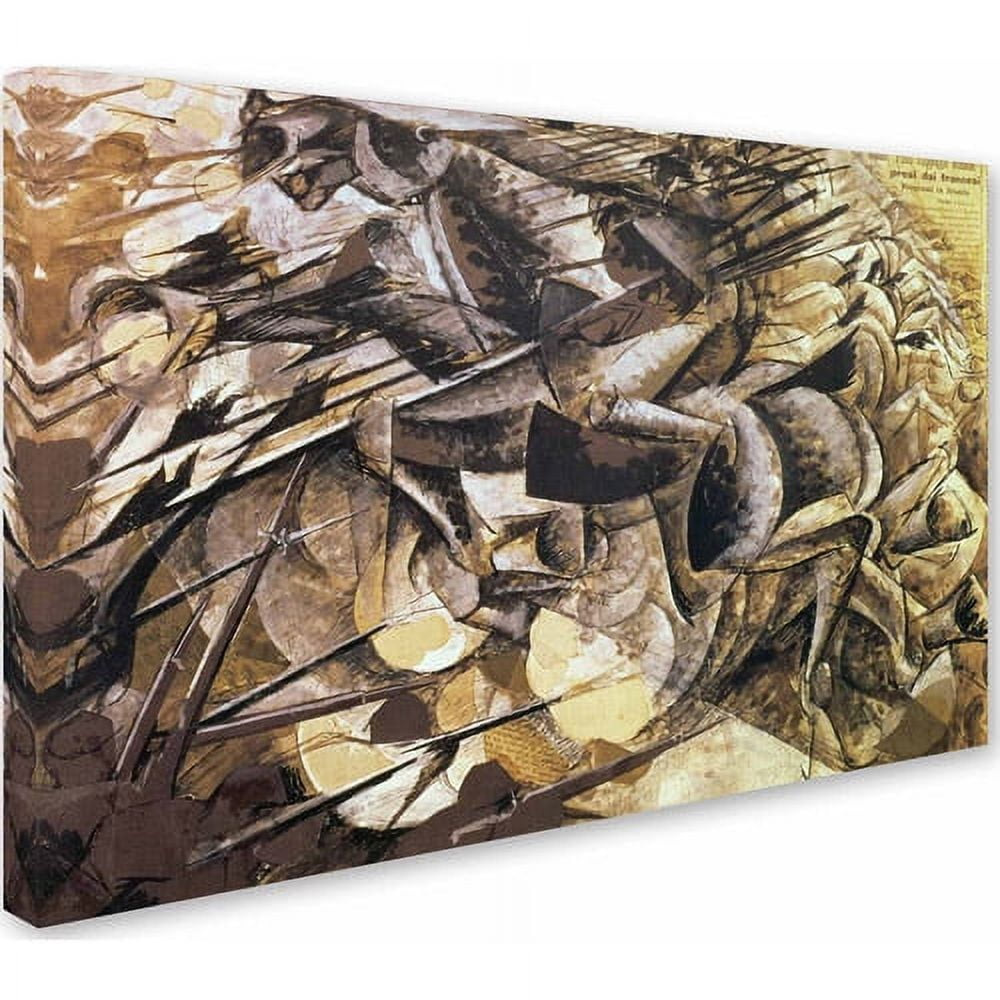 Trademark Fine Art "The Charge of the Lancers, 1915" Canvas Art by Umberto Boccioni