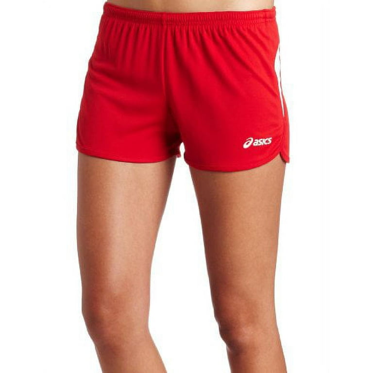 ASICS Women's Interval 1/2 Split Short, Red/White, X-Large