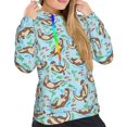 thumbnail image 4 of KLL Cute Otters for Womens Pullover Hoodie with Pocket Hooded Long Sleeve Shirts Sweatshirt for Women-Large, 4 of 7
