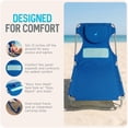 thumbnail image 4 of Ostrich The Ladies Comfort Lounger, Foldable Beach Pool Tanning Chair, Ocean Blue, 4 of 13