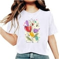 thumbnail image 6 of DDAPJ pyju 2025 Mother's Day Short Sleeve T-shirts for Women Grandma Mom Cute Graphic Tees Mama Gift Tops White XXXL, 6 of 8