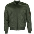 thumbnail image 2 of Maximos Men's Mike Zip Up Front and Sleeve Pocket Bomber Jacket Black S, 2 of 2