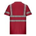 thumbnail image 3 of purcolt High Visibility Shirts for Men Hi Vis Reflective Safety Construction Shirts Short Sleeve Collared Work Shirts with Reflective Strips and Pocket, 3 of 4