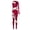 Burgundy, variant on Women Rhinestone Gymnastics Leotard Unitard Full Length One Piece Figure Ice Skating Jumpsuit Dark Green S