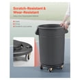 thumbnail image 4 of Trash Can Dolly - 20-55 Gallon Roller Base, Heavy Duty 500lbs, Lockable Wheels - Round Bin Mover Cart for Home, Office, Industrial Use, 4 of 7