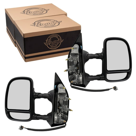 Brock Power Towing Mirror for 2002-2002 E-150 Econoline Extendable Set 7C2Z17683CA 2002-2008 E-150