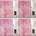 thumbnail image 3 of Pink Cumulus Clouds Shower Curtain, Abstract Natural Sky Cloudy Scenery Shower Curtain Long Wide with Rust Proof for Bathroom Bathtub Waterproof Washable 72"W x 96"L (Pack of 1), 3 of 6