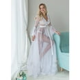 thumbnail image 1 of SUNSIOM Robe de Nuit Longue en Dentelle Col en V Profond pour Femmes, 1 of 5