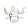 thumbnail image 5 of Set of 4 Baxton Studio Chandelle Modern and Contemporary Faux Leather Upholstered Dining Chairs, 5 of 5
