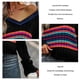 thumbnail image 5 of Color Bolck Suéter Tejido Cuello en V Mangas largas Casual Cómodo Suéter simple, 5 of 6