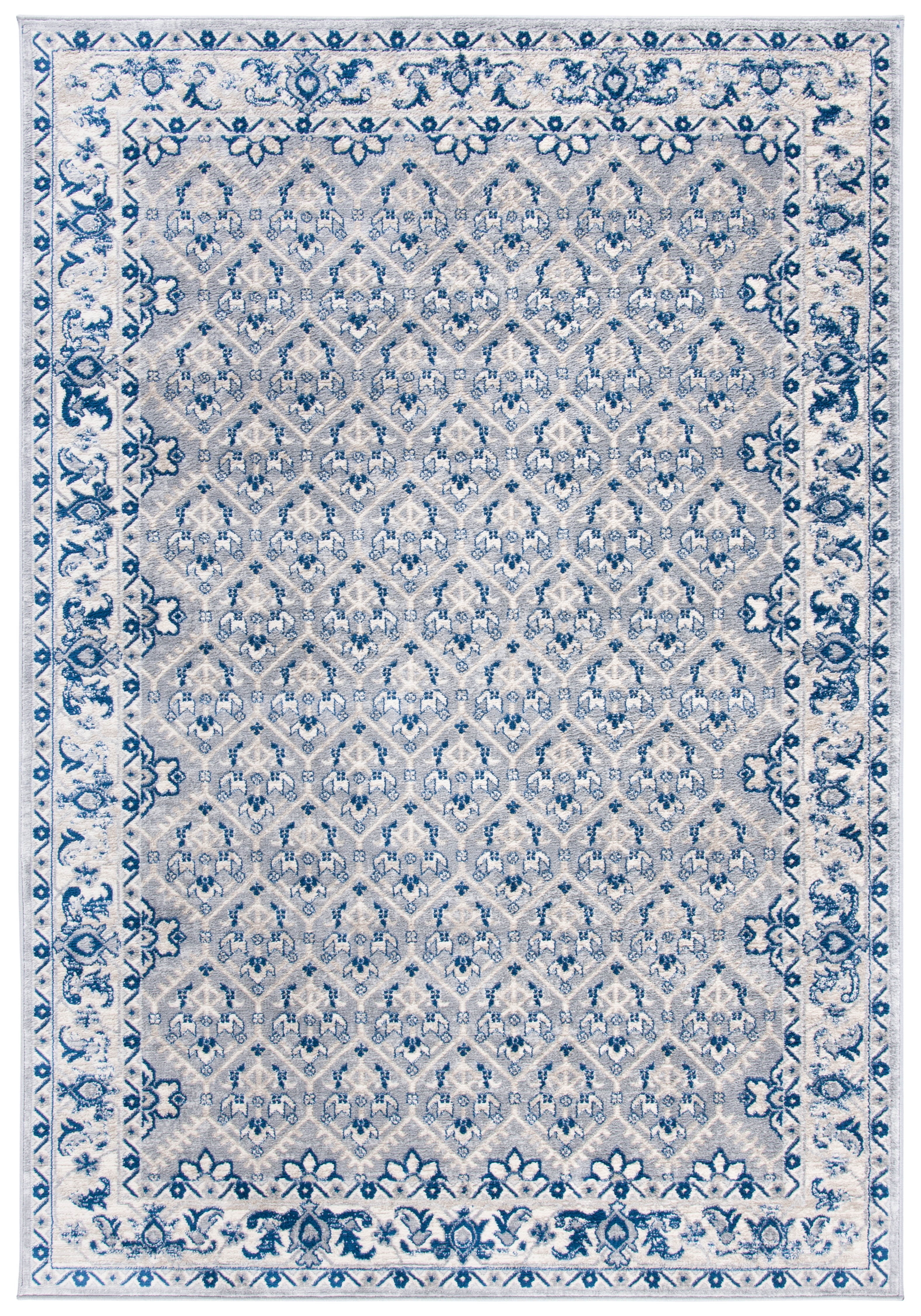 SAFAVIEH Brentwood Pompeii Geometric Area Rug, Gray/Blue, 6' x 9'