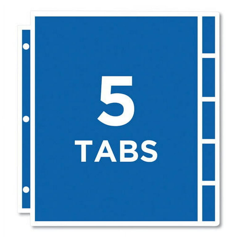 Protect 'n Tab Top-Load Clear Sheet Protectors w/Five Tabs, Letter Protect 'n Tab Top-Load Clear Sheet Protectors w/Five Tabs, Letter