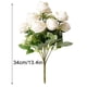 thumbnail image 2 of Ramo de flores falsas de la ceremonia de la boda de la decoración floral de la simulación de la flor de rosa artificial de 9 cabezas, blanco Methold HA8171-04B, 2 of 6