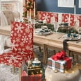 thumbnail image 2 of 6PCS Christmas Dining Red Chair Covers, Simple Snow Stick Figure Stretch Removable Washable Slipcover Chair Protector for Dining Room Home Decor, 2 of 6