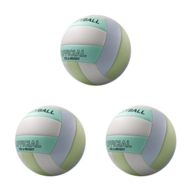 Maytalsory Non-toxic Volleyball For Safe Play Round Smooth Surface For Good Hand Feeling Volleyball For Outdoor Blue 3Set