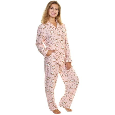 

Angelina Cozy Fleece Notch Collar Pajama Set with Pockets (1-Pack)