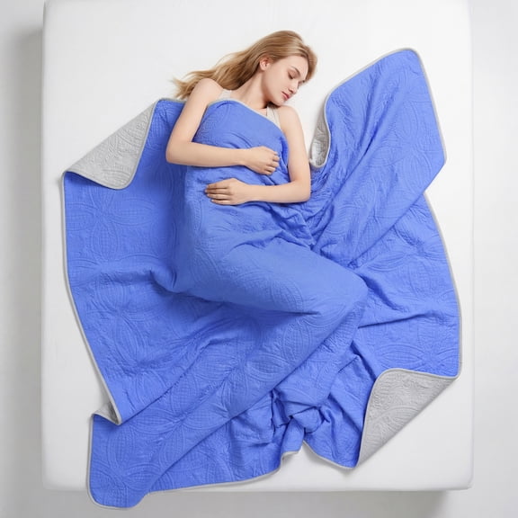 1PC Coin Pattern Printed Summer Cooling Blanket, Nap Blanket, Lightweight and Pressure-Free, Perfect for Hot Sleepers, Machine Washable(Taro Purple，Small,110*160）
